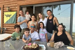 With my children and grandchildren